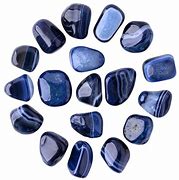 Large Blue Striped Agate Tumbled Gemstones