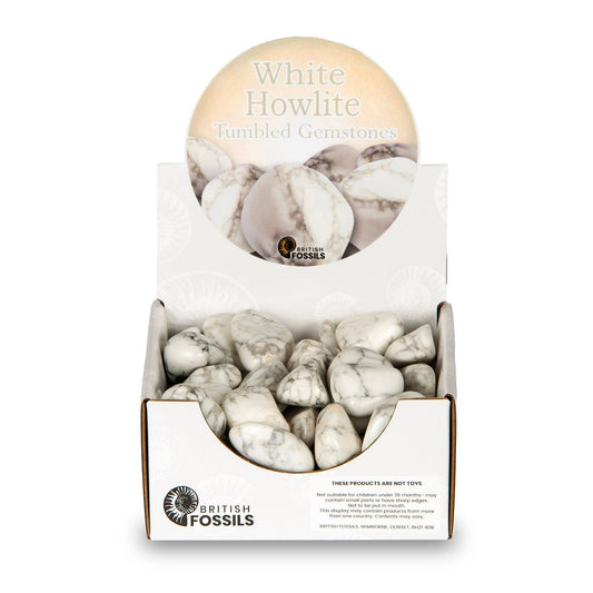 Large White Howlite Tumbled Gemstones box