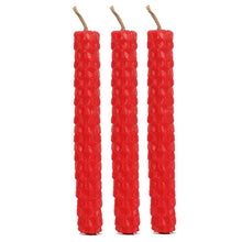 Load image into Gallery viewer, Set of 6 Red Beeswax Spell Candles
