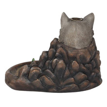 Load image into Gallery viewer, Grey Wolf Cliff Backflow Incense Burner
