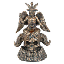 Load image into Gallery viewer, Gold Baphomet LED Backflow Incense Burner
