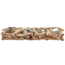 Load image into Gallery viewer, 4pc Driftwood Candle Holder
