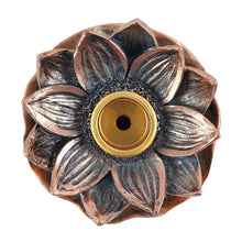 Load image into Gallery viewer, Bronze Lotus Backflow Incense Burner
