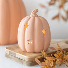 Load image into Gallery viewer, 9cm Terracotta Pumpkin Tealight Holder
