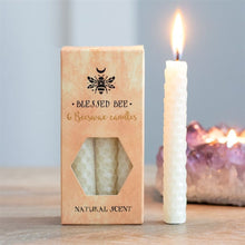 Load image into Gallery viewer, Set of 6 Cream Beeswax Spell Candles
