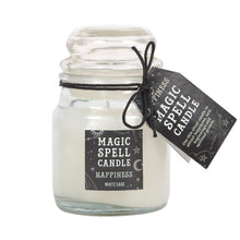 Load image into Gallery viewer, White Sage &#39;Happiness&#39; Spell Candle Jar
