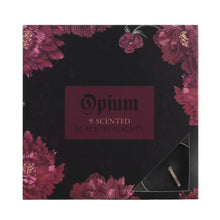 Load image into Gallery viewer, Pack of 9 Opium Scented Black Tealights
