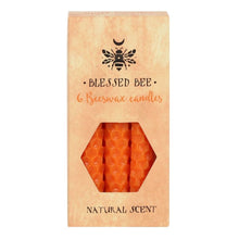 Load image into Gallery viewer, Set of 6 Orange Beeswax Spell Candles
