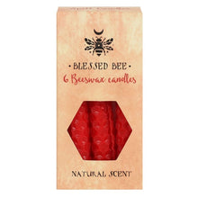 Load image into Gallery viewer, Set of 6 Red Beeswax Spell Candles
