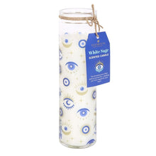 Load image into Gallery viewer, All Seeing Eye White Sage Tube Candle
