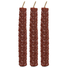 Load image into Gallery viewer, Set of 6 Brown Beeswax Spell Candles
