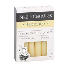 Load image into Gallery viewer, Pack of 12 Happiness Spell Candles
