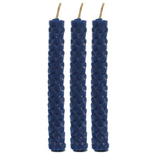 Load image into Gallery viewer, Set of 6 Blue Beeswax Spell Candles
