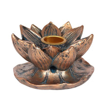 Load image into Gallery viewer, Bronze Lotus Backflow Incense Burner
