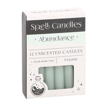 Load image into Gallery viewer, Pack of 12 Abundance Spell Candles
