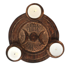 Load image into Gallery viewer, Triple Moon Tealight Candle Holder
