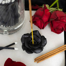 Load image into Gallery viewer, Black Rose Resin Incense Stick Holder
