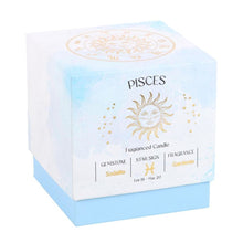 Load image into Gallery viewer, Pisces Gardenia Gemstone Zodiac Candle
