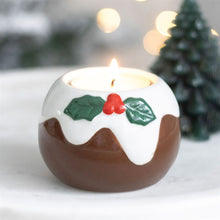 Load image into Gallery viewer, Christmas Pudding Tealight Candle Holder
