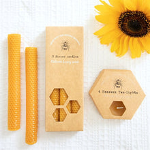 Load image into Gallery viewer, Set of 3 Beeswax Candles
