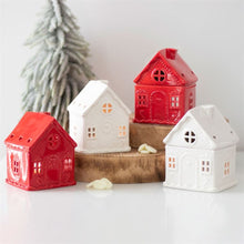 Load image into Gallery viewer, White Gingerbread House Tealight Holder
