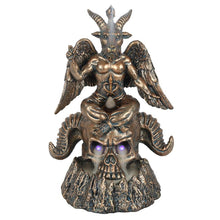 Load image into Gallery viewer, Gold Baphomet LED Backflow Incense Burner
