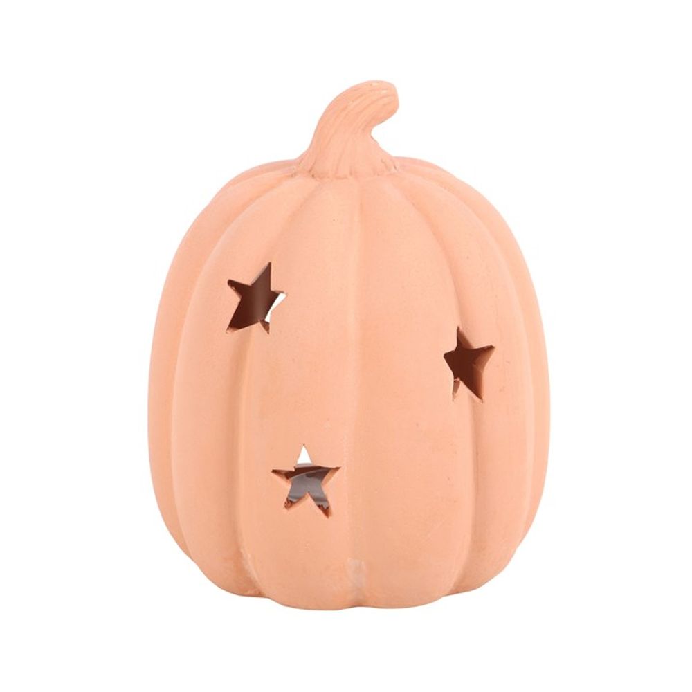 9cm Terracotta Pumpkin Tealight Holder