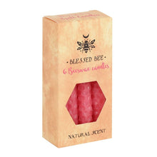 Load image into Gallery viewer, Set of 6 Pink Beeswax Spell Candles
