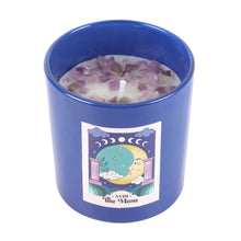 Load image into Gallery viewer, The Moon Amethyst Crystal Chip Candle
