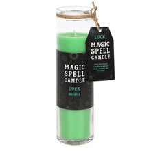 Load image into Gallery viewer, Green Tea &#39;Luck&#39; Spell Tube Candle
