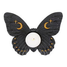 Load image into Gallery viewer, Black Moth Tealight Candle Holder
