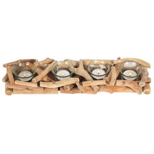 Load image into Gallery viewer, 4pc Driftwood Candle Holder
