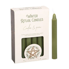 Load image into Gallery viewer, Cedar &amp; Pine Winter Ritual Spell Candles
