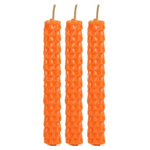 Load image into Gallery viewer, Set of 6 Orange Beeswax Spell Candles
