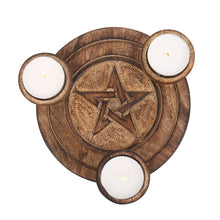 Load image into Gallery viewer, Pentagram Tea Light Candle Holder
