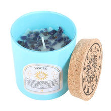 Load image into Gallery viewer, Pisces Gardenia Gemstone Zodiac Candle
