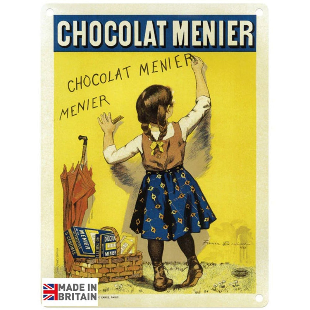 Large Metal Sign 60 x 49.5cm Vintage Retro Chocolat Menier