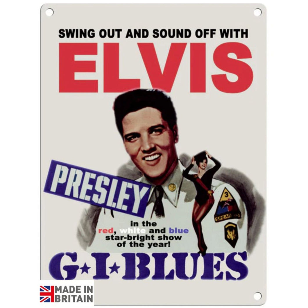 Small Metal Sign 45 x 37.5cm Movie Poster Elvis G.I Blues