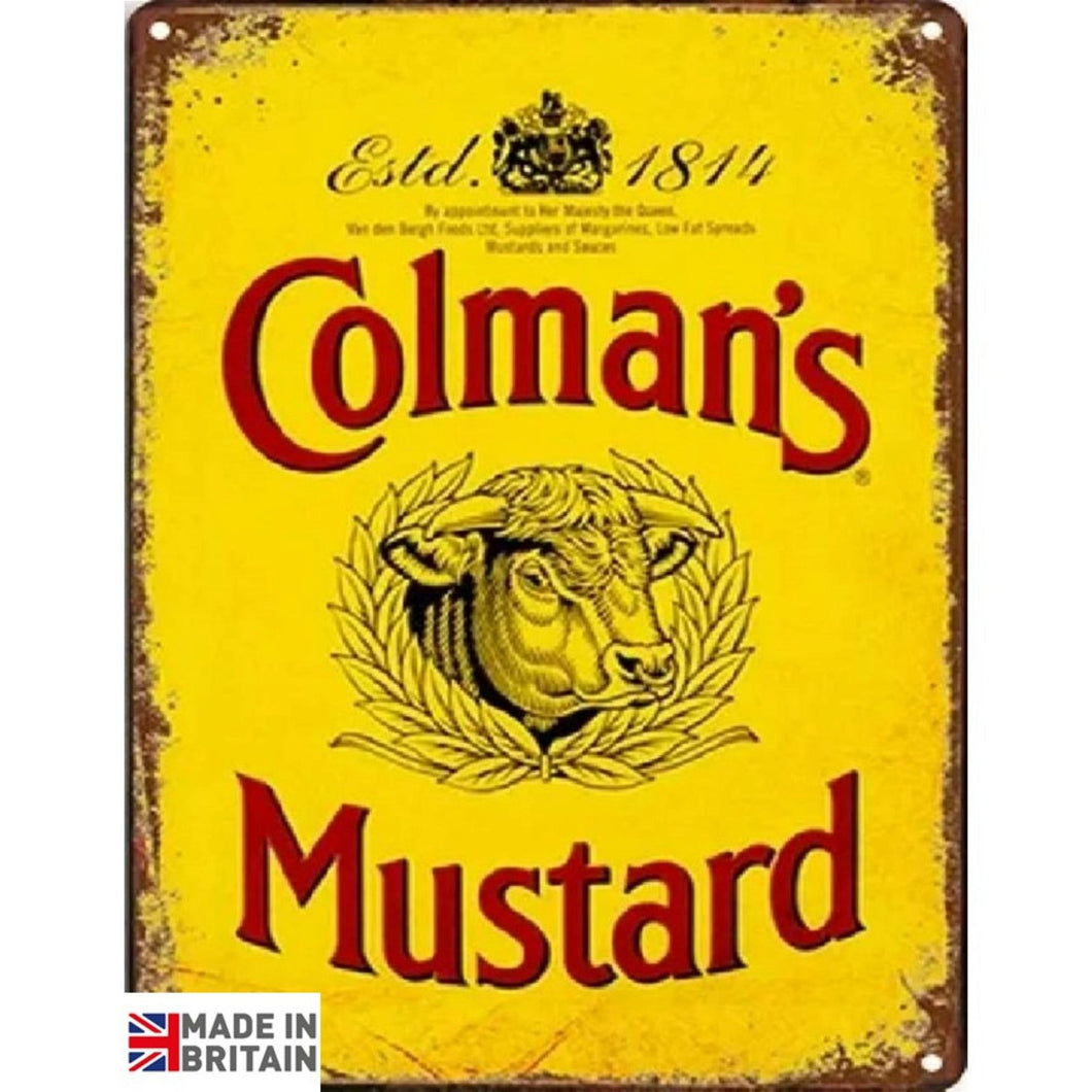 Large Metal Sign 60 x 49.5cm Colman's Mustard