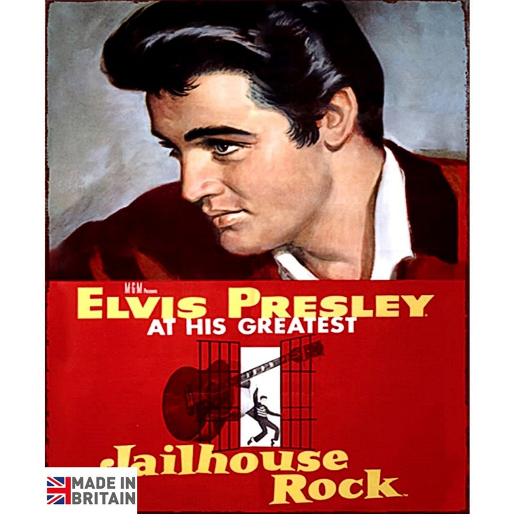 Small Metal Sign 45 x 37.5cm Elvis Presley Jailhouse Rock