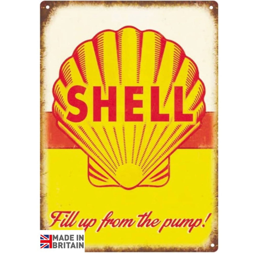 Large Metal Sign 60 x 49.5cm Shell