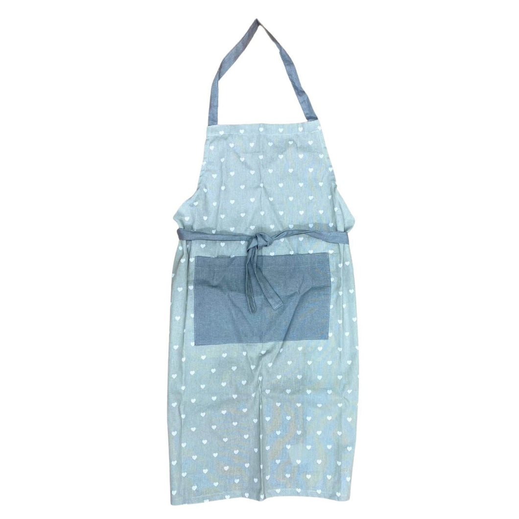 Kitchen Apron With A Grey Heart Print Design