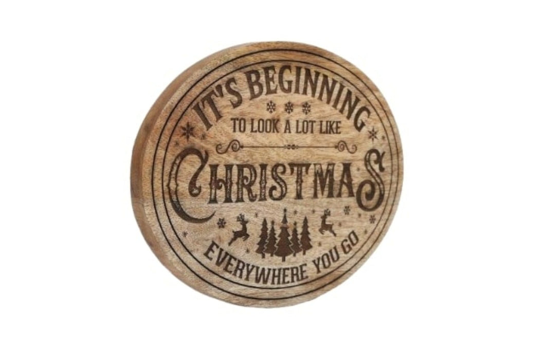 Wooden Christmas Plaque
